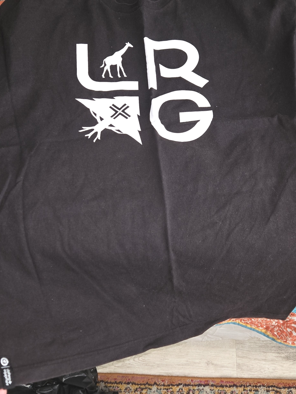 Black Graphic Tee with White LRG Logo
